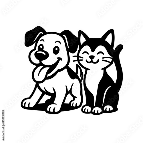 Dog and Cat Good Friends