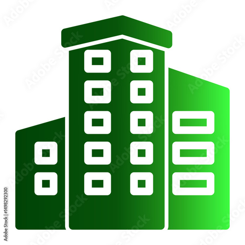 This is Building icon from the Asset Management icon collection with an Solid Gradient style