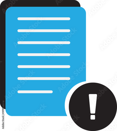 Minimalist Blue Info File Icon, Essential Document Representation