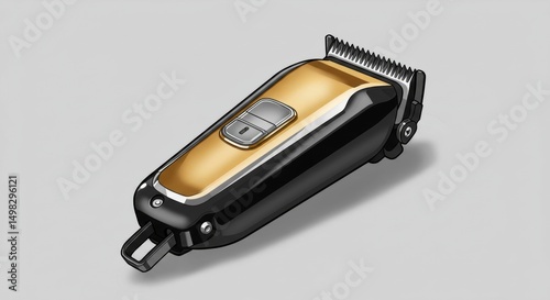 Sleek gold and black hair clipper design professional barber tool stylish grooming essential
