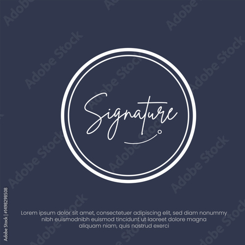 Signature Logo Vector Template – Elegant Personal Branding, Handwritten Logo Design