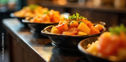 Warm, delicious food kept at the perfect serving temperature in stylish, individual ceramic heater dishes  Ideal for buffet-style dining or elegant entertaining ,  serving,  dish