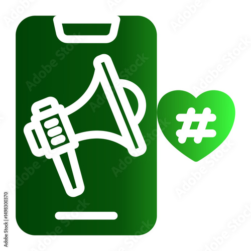 This is Viral Marketing icon from the Digital Marketing icon collection with an Solid Gradient style