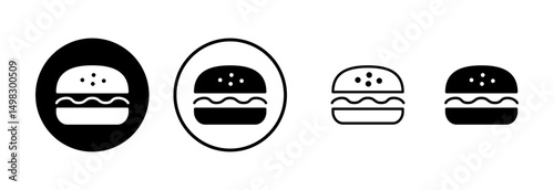 Burger icon logo design. burger sign and symbol. hamburger