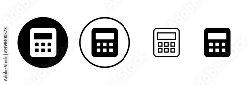 Calculator icon logo design. Accounting calculator sign and symbol.