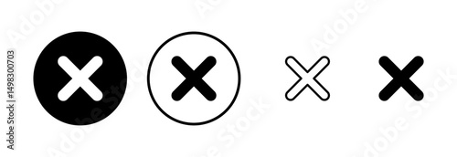 Close icon logo design. Delete sign and symbol. cross sign