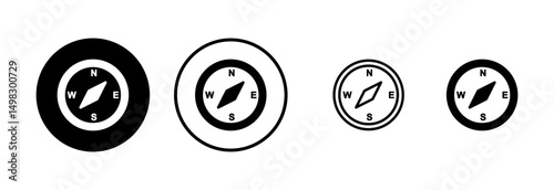 Compass icon logo design. arrow compass icon sign and symbol