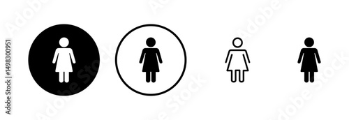 Female icon logo design. woman sign and symbol