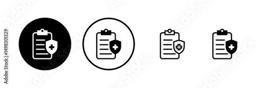 Medical insurance icon logo design. health insurance sign and symbol