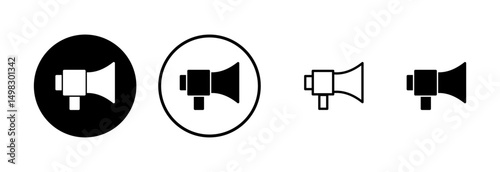 Megaphone icon logo design. Loudspeaker sign and symbol