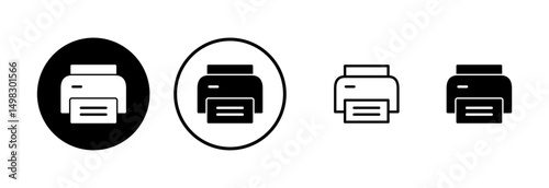 Print icon logo design. printer sign and symbol