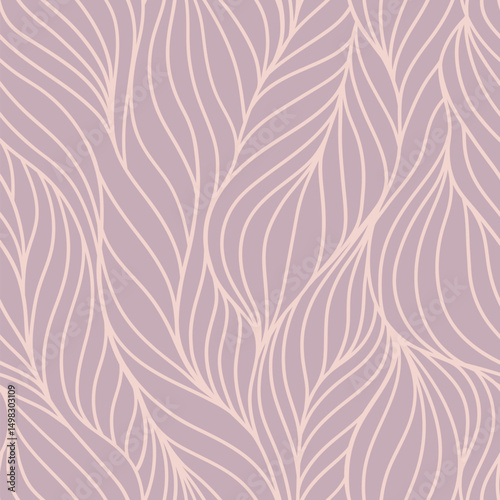 Seamless abstract wave pattern. Repeating texture. Yarn fibers design. Vector illustration