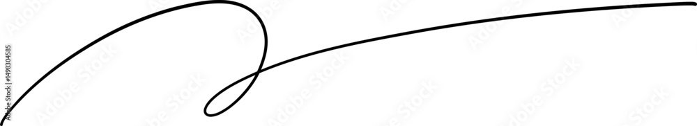 Fototapeta premium Minimalist Curved Line Stroke