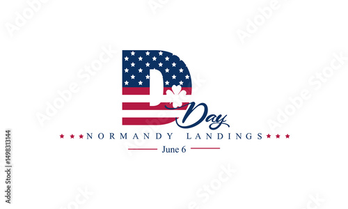 D-Day Normandy Landings June 06 Background Vector illustration