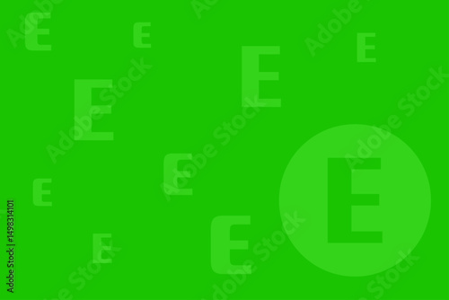Colorful green background with various letters creating a playful and cheerful atmosphere