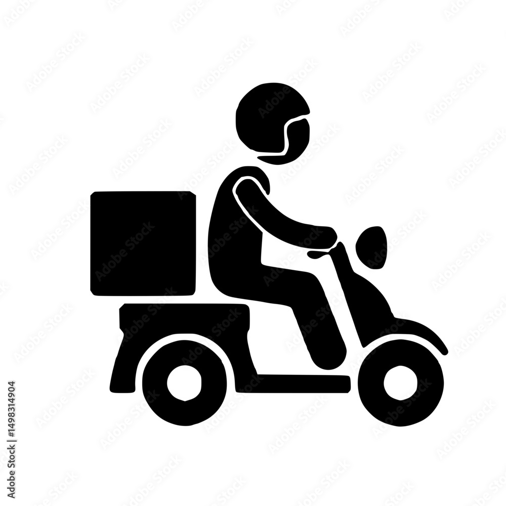 vector illustration of a man riding a scooter vector illustration of a man riding a scooter