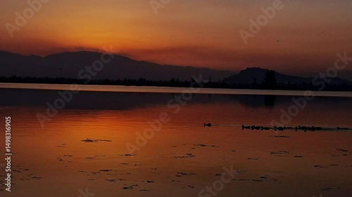 Wallpaper Mural Dal Lake Evening Glow, Golden Reflections Over Fresh Waters Creating A Breathtaking Destination In Srinagar Kashmir Capturing Nature Peace And Beauty Torontodigital.ca