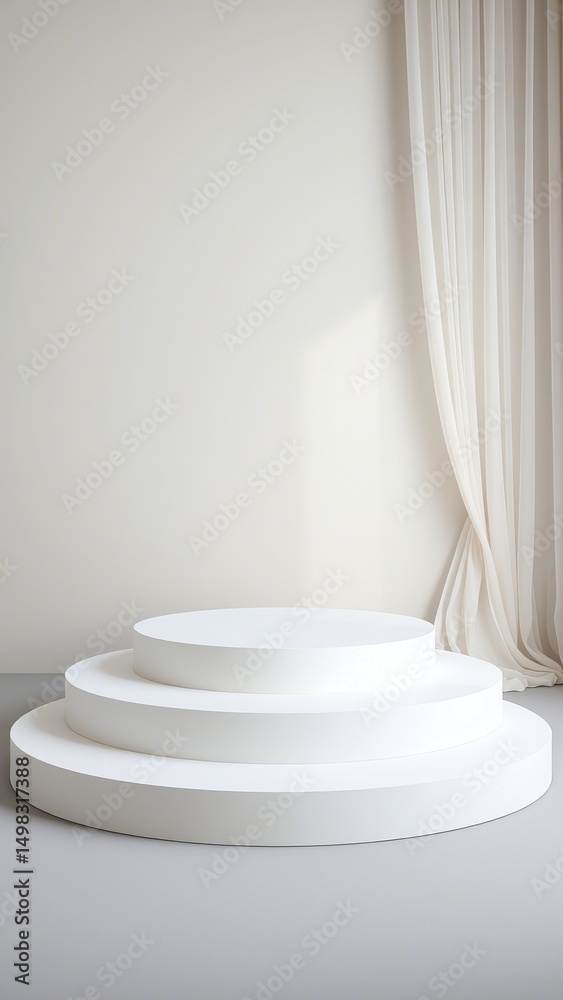 minimalist white podium product display minimalist white podium product display