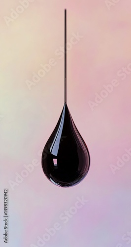 Black Drop Falling Soft Background.