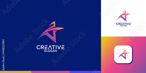 Free Download letter a abstract monogram logo vector design - GFXLoad