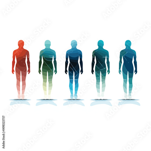 Abstract Blurred Contour Pictogram Human Silhouette Stock Image for Creative Projects