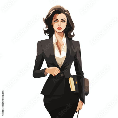 Professional Business Executive Woman Vector Illustration for Corporate Presentations and Marketing Materials