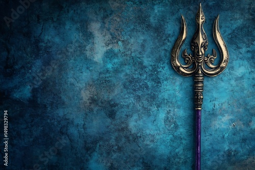 Blank maha shivaratri wishcard trident design dark spiritual hues traditional festive elements no text culturally respectful and Adobe Stock compliant