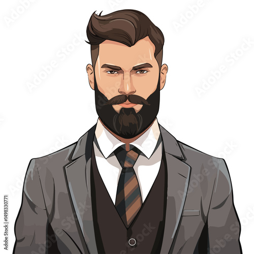Professional Businessman Avatar Design for Corporate Use in Stock Vector