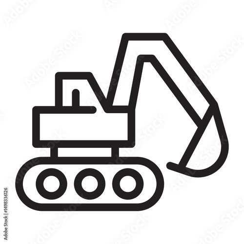 excavator Line Icon