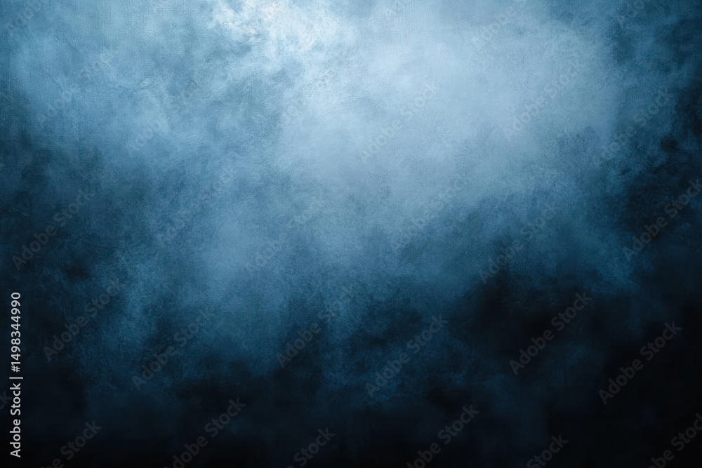 Fototapeta premium Abstract textured background with dark blue and light blue gradient creating a cloudy, smoky atmosphere with a moody and mysterious emotion