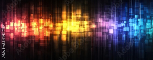 Wallpaper Mural Dynamic color wave display digital art creation abstract visualization studio environment close-up viewpoint modern concept Torontodigital.ca