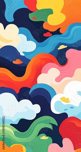 Colorful Abstract Wave Pattern.