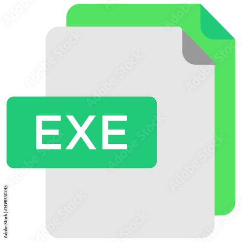 Exe file flat icon
