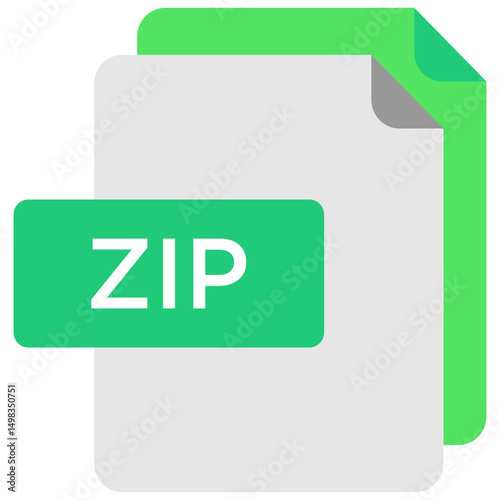 Zip file flat icon