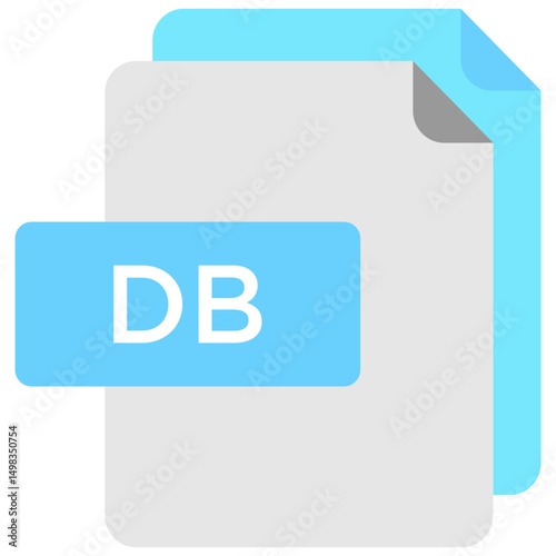 Db file flat icon