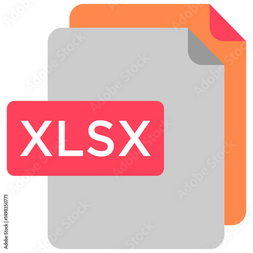 Xlsx file flat icon