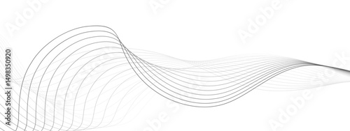  minimalist abstract background featuring wavy gray lines on a white backdrop creating a smooth and elegant pattern design for modern and creative wavey design.