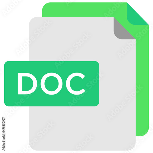 Doc file flat icon