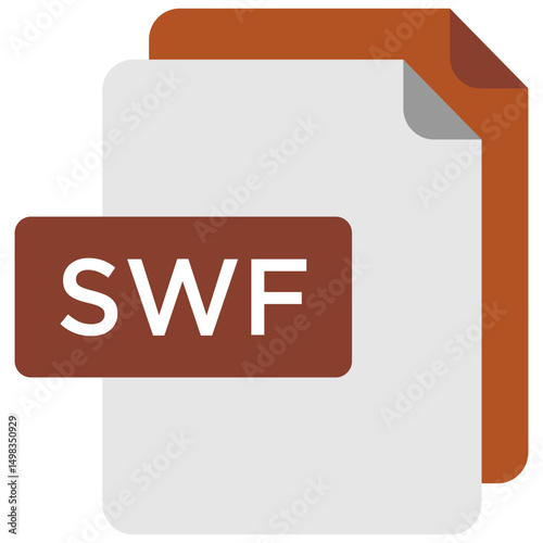 Swf file flat icon