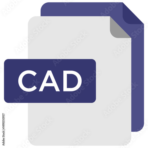 Cad file flat icon