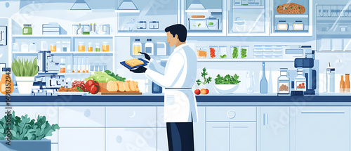 Scientist Preparing Food in a Laboratory