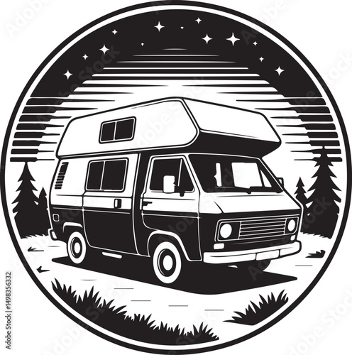 Tent Under Stars Camping Silhouette

Campfire by the Lake Vector Scene

Hiker Resting at Campsite Design

Family Camping Adventure Silhouette

Mountain Forest Camping Night Vector