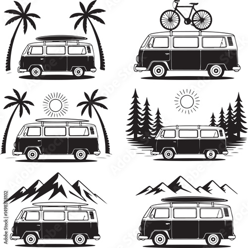 Tent Under Stars Camping Silhouette

Campfire by the Lake Vector Scene

Hiker Resting at Campsite Design

Family Camping Adventure Silhouette

Mountain Forest Camping Night Vector
