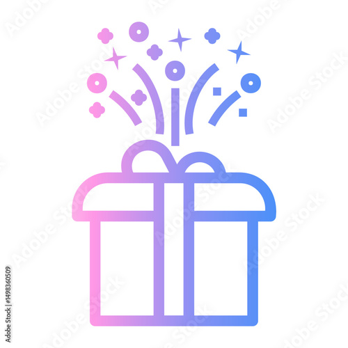 gift Line Gradient Icon
