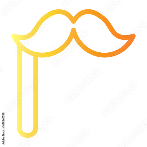 moustache Line Gradient Icon
