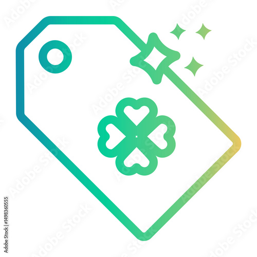 price tag Line Gradient Icon