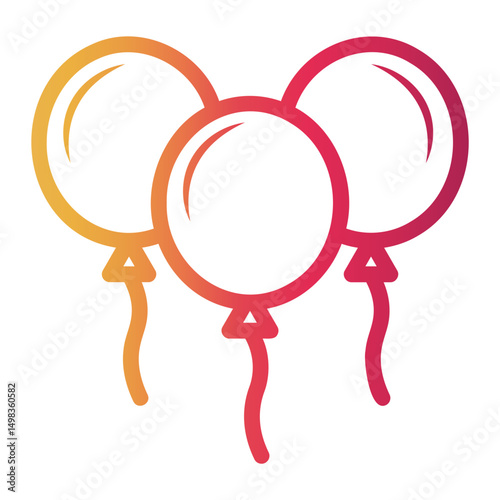 ballon Line Gradient Icon
