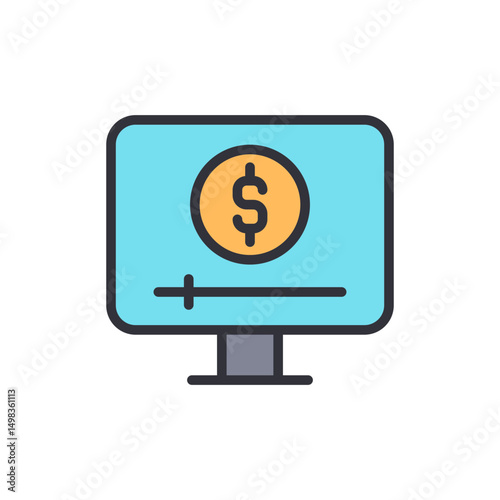 Financial Video Streaming And Monetary Gain On A Screen Presentation