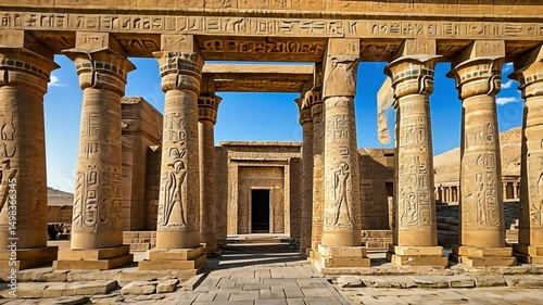 Ancient Egyptian Temple of  Kiosk of Trajan at Philae