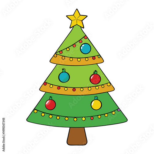 Wallpaper Mural A festive Mexican Christmas tree adorned with vibrant Christmas balls, blending traditional holiday cheer with rich cultural colors and joyful seasonal spirit.
 Torontodigital.ca